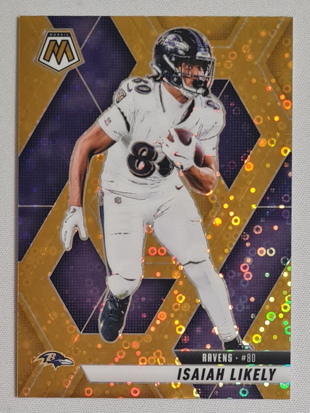 Isaiah Likely - 2025 Panini Mosaic Football NFL Baltimore Ravens #177 Gold /10
