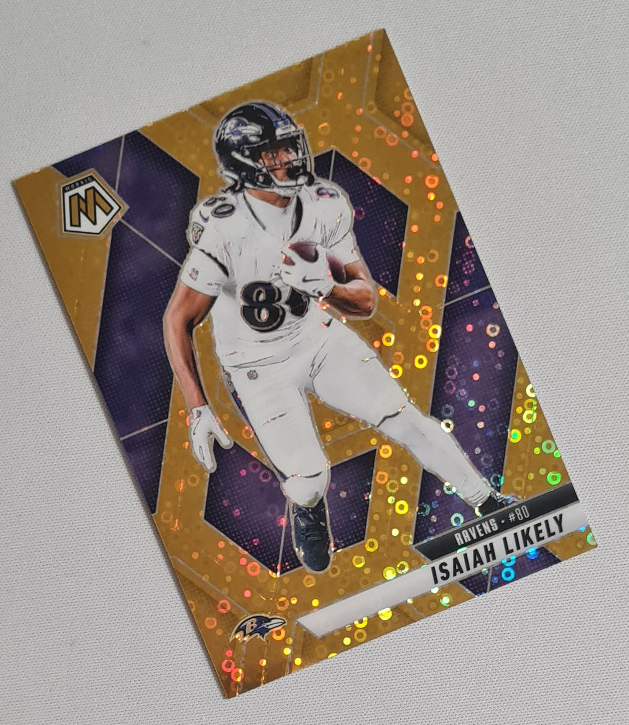 Isaiah Likely - 2025 Panini Mosaic Football NFL Baltimore Ravens #177 Gold /10