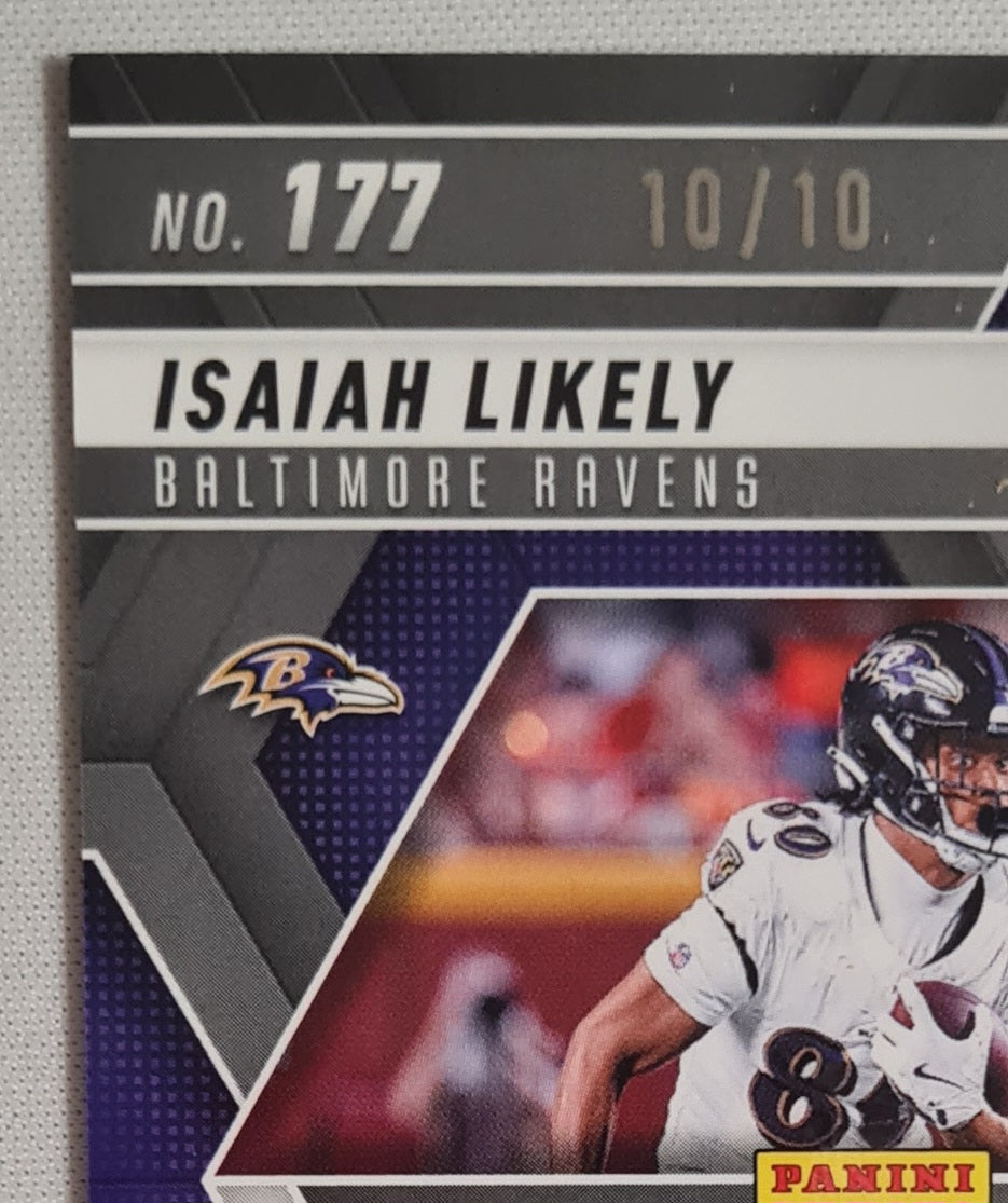 Isaiah Likely - 2025 Panini Mosaic Football NFL Baltimore Ravens #177 Gold /10