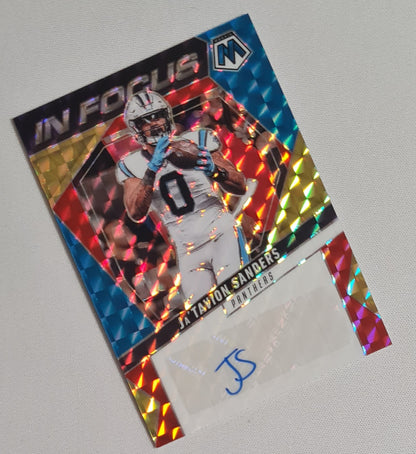 Ja'Tavion Sanders - 2025 Panini Mosaic Football NFL Carolina Panthers In Focus #IFS-JSS /Auto