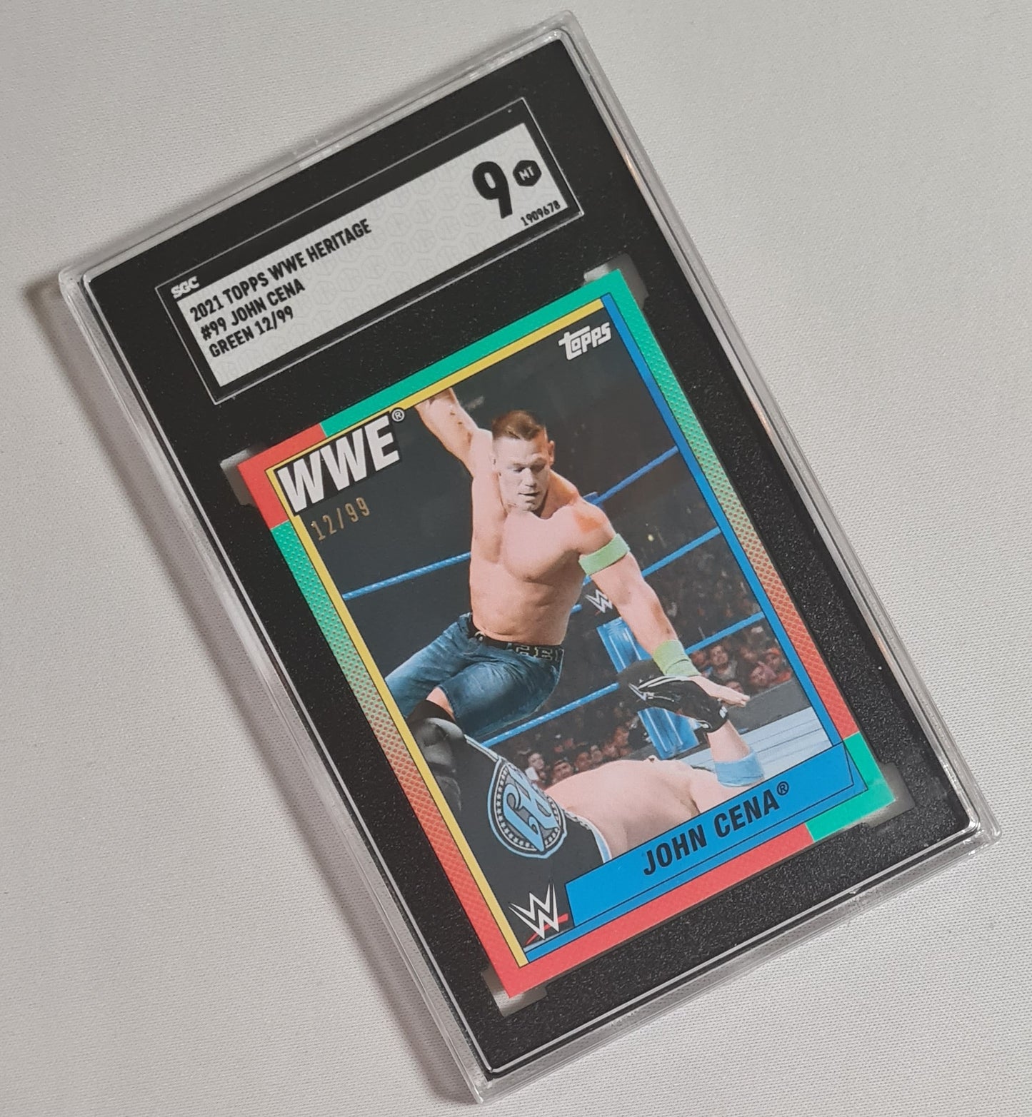 John Cena - 2021 Topps WWE Wrestling Heritage #99 Green /99