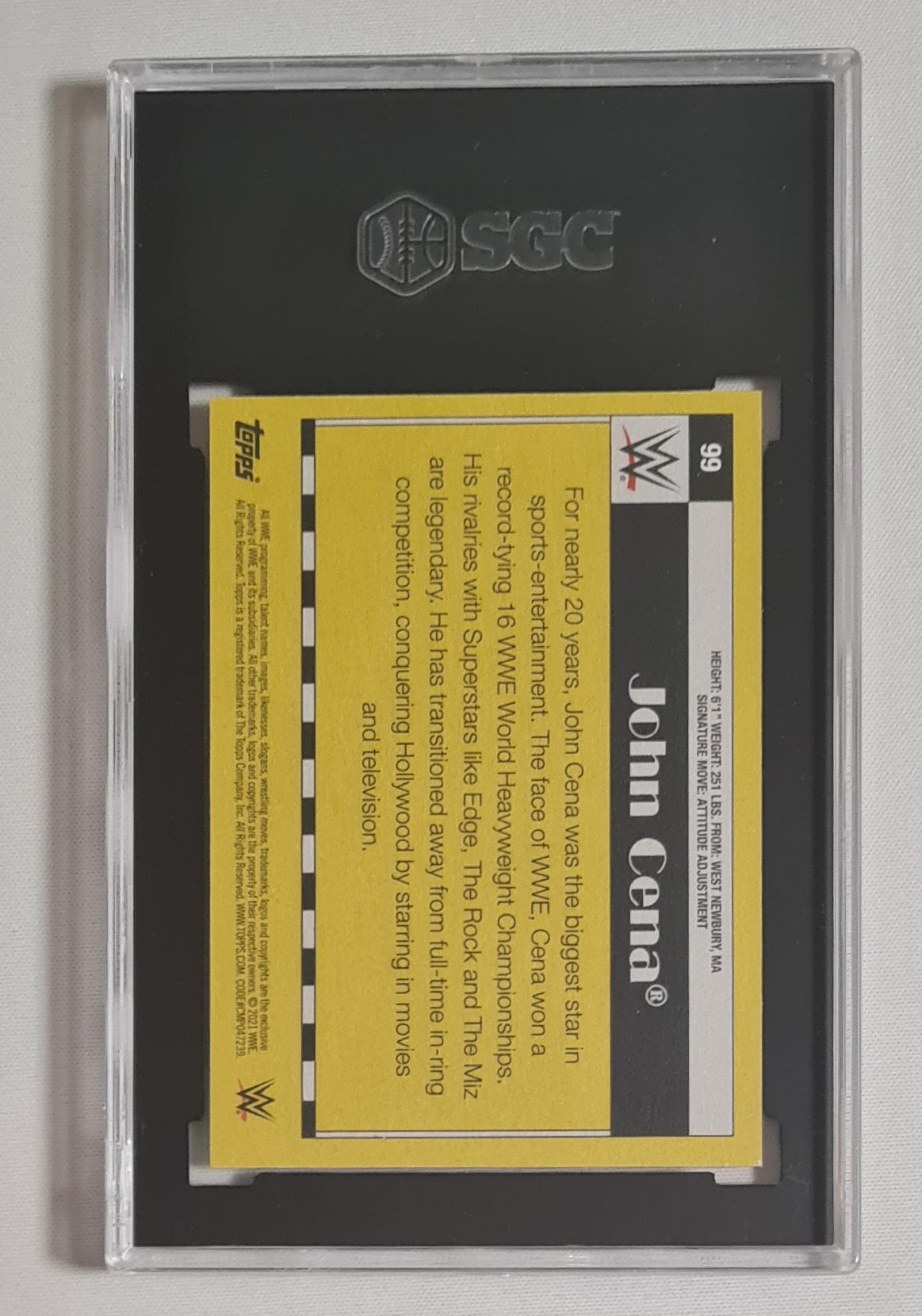 John Cena - 2021 Topps WWE Wrestling Heritage #99 Green /99