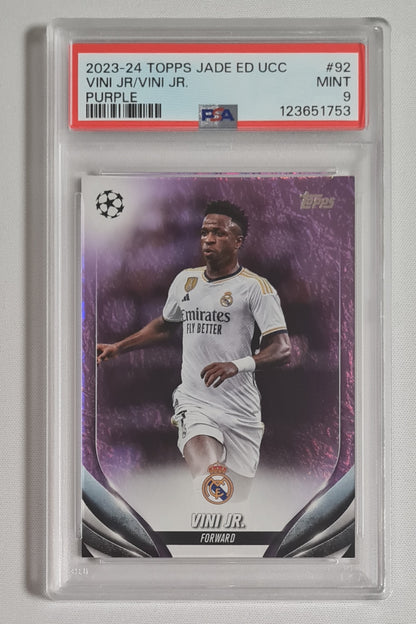 Vini Jr. - 2023/24 Topps Jade ED Real Madrid C.F. UC #92 Purple /15 PSA 9 MINT