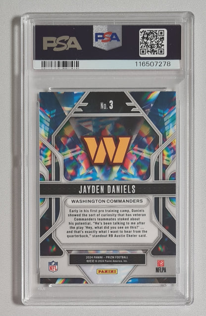 Jayden Daniels - 2024 Panini Prizm Football NFL Washington Commanders Prizmatic (RC) #3 PSA 10 GEM MINT