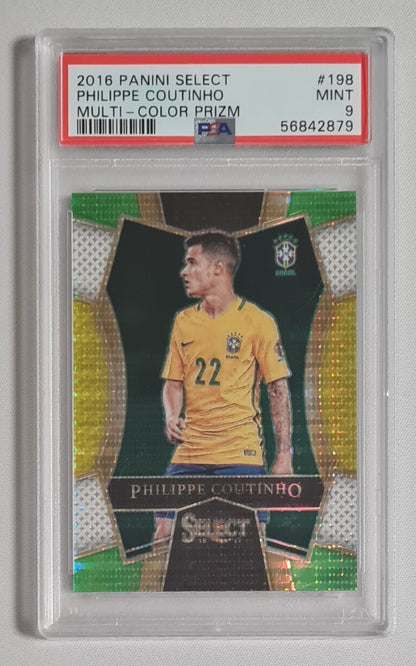 Philippe Coutinho - 2016 Panini Select National Team Brasil #198 Multi - Color Prizm PSA 9 MINT