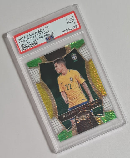 Philippe Coutinho - 2016 Panini Select National Team Brasil #198 Multi - Color Prizm PSA 9 MINT