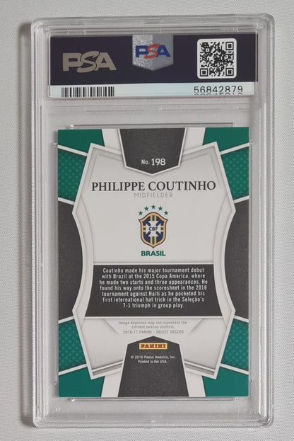 Philippe Coutinho - 2016 Panini Select National Team Brasil #198 Multi - Color Prizm PSA 9 MINT