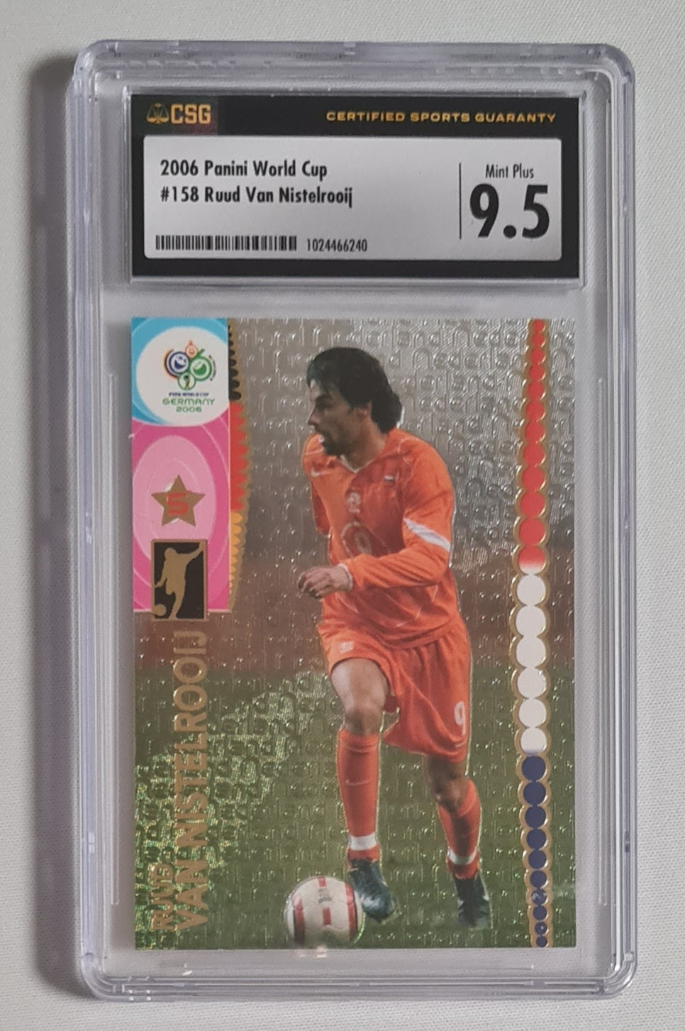 Ruud van Nistelrooij - 2006 Panini World Cup Germany 2006 National Team Netherlands #158 CSG 9.5 MINT PLUS