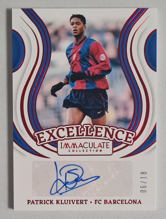 Patrick Kluivert - 2024/25 Panini Immaculate Collection Soccer FC Barcelona Excellence #EA-PK /18 /Auto Rare!