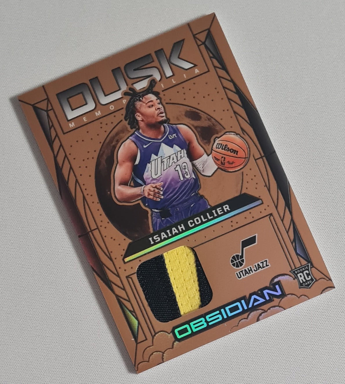 Osaiah Collier - 2024/25 Panini Obsidian Basletball Dusk Memorabilia NBA Utah Jazz #DM-COL /Patch /60
