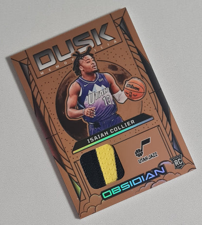 Osaiah Collier - 2024/25 Panini Obsidian Basletball Dusk Memorabilia NBA Utah Jazz #DM-COL /Patch /60