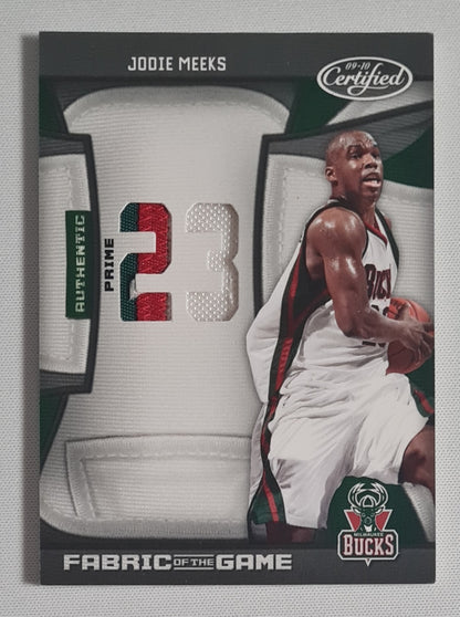 Jodie Meeks - 2010 Panini America Inc. 09/10 Certified - Fabric of the Game - Milwaukee Bucks #FOG-JM /Patch /25