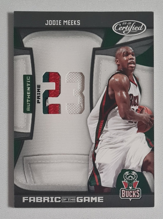 Jodie Meeks - 2010 Panini America Inc. 09/10 Certified - Fabric of the Game - Milwaukee Bucks #FOG-JM /Patch /25