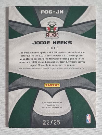 Jodie Meeks - 2010 Panini America Inc. 09/10 Certified - Fabric of the Game - Milwaukee Bucks #FOG-JM /Patch /25