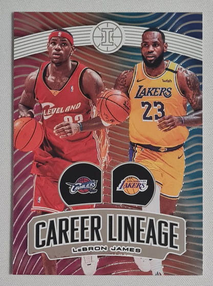 Lebron James - 2019/20 Panini Illusions Basketball Career Lineage NBA Caveliers/Lakers #23