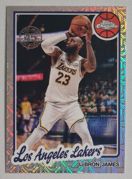 Lebron James - 2025 Topps Chrome NBA Basketball Los Angeles Lakers 45 Year Anniversary Mojo #TC-LJ