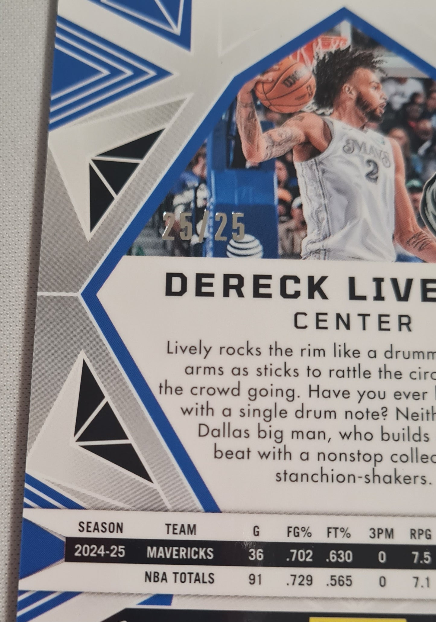 Dereck Lively II - 2024/25 Panini Obsidian Basketball NBA Dallas Mavericks #47 Green /25