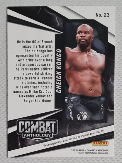 Cheick Kongo - 2025 Panini Combat Anthology #23 Refractor /Auto