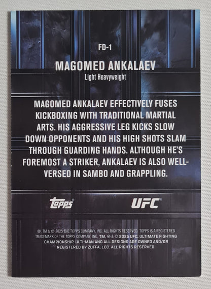 Magomed Ankalaev - 2025 Topps UFC Fighter Light Heavyweight DNA KO Fighter #FD-1 /99
