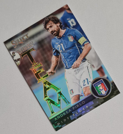 Andrea Pirlo - 2015/26 Panini Select Soccer Ultimate Team Italia #9 Camo Refractor /249