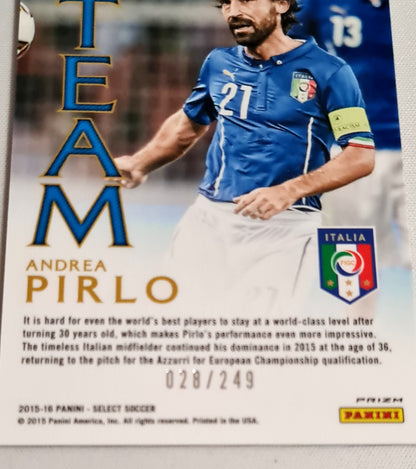 Andrea Pirlo - 2015/26 Panini Select Soccer Ultimate Team Italia #9 Camo Refractor /249