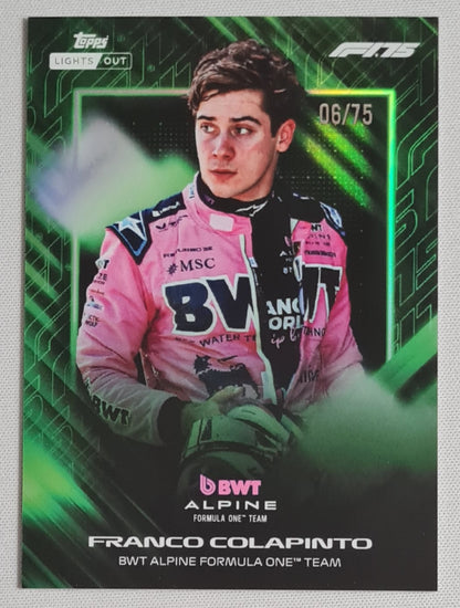 Franco Colapinto - 2025 Topps Formula One Racing BWT Alpine Formula One Team - Lights Out /75