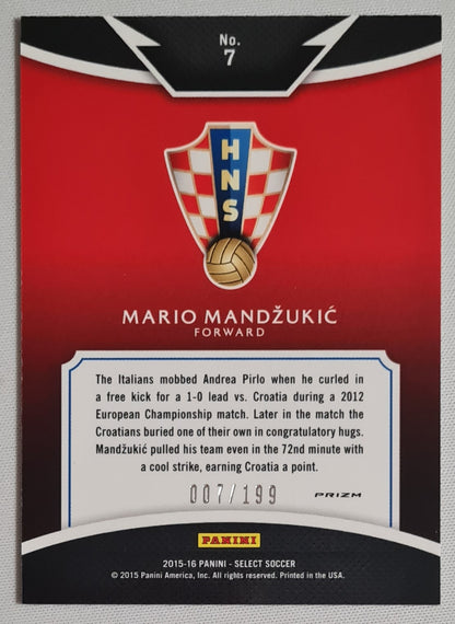 Mario Mandzukic - 2015/16 Panini Select Soccer EQUALIZER National Team Croatia #7 /199