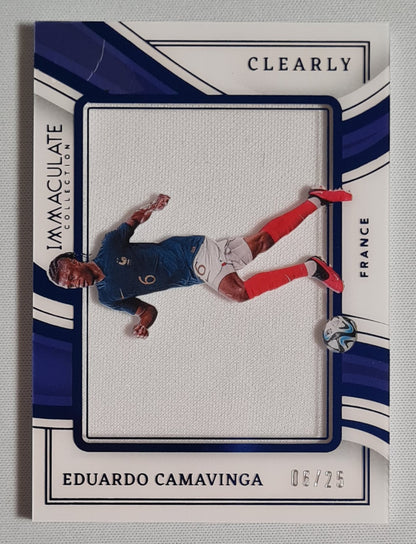 Eduardo Camavinga - 2023/24 Panini Immaculate Collection Soccer CLEARLY National Team France #CJ-EC /25