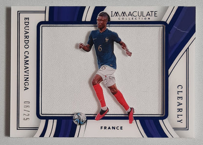 Eduardo Camavinga - 2023/24 Panini Immaculate Collection Soccer CLEARLY National Team France #CJ-EC /25