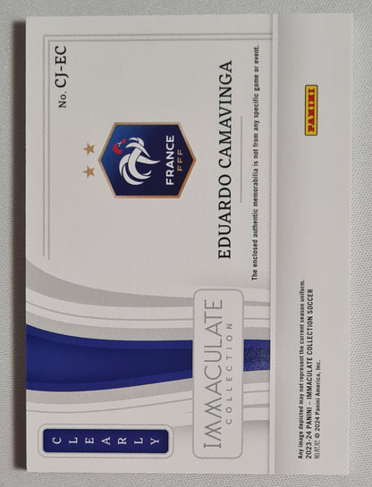 Eduardo Camavinga - 2023/24 Panini Immaculate Collection Soccer CLEARLY National Team France #CJ-EC /25