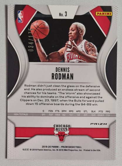 Dennis Rodman - 2019/20 Panini Prizm Basketball NBA Chicago Bulls #3 Blue Disco /175