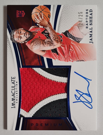 Jamal Shead - 2024/25 Panini Immaculate Collection Basketball NBA Toronto Raptors #PPA-JSH /25 /Auto