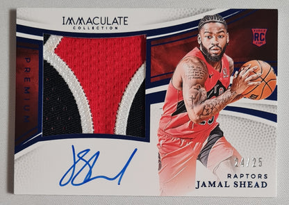 Jamal Shead - 2024/25 Panini Immaculate Collection Basketball NBA Toronto Raptors #PPA-JSH /25 /Auto