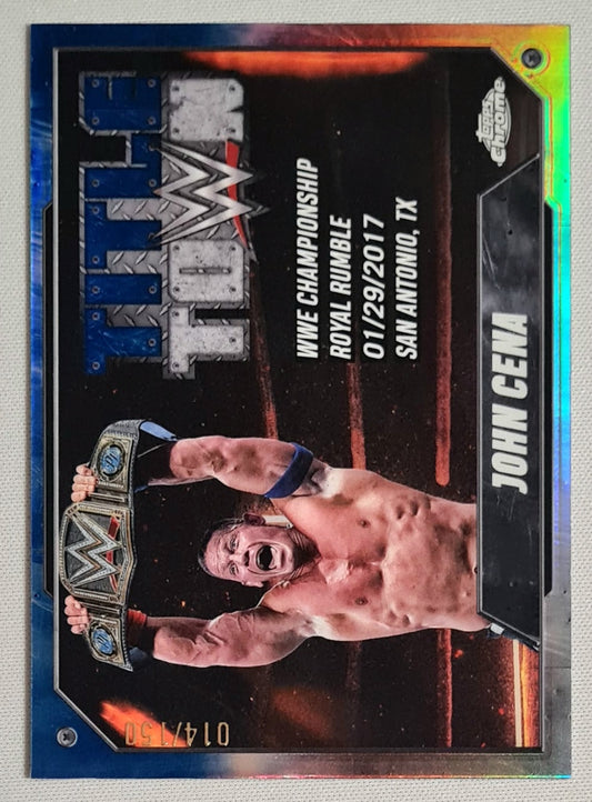 John Cena - 2025 Topps Chrome WWE Wrestling TITLE TOWN #TT-JCN /150