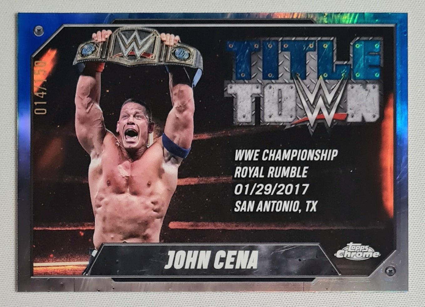 John Cena - 2025 Topps Chrome WWE Wrestling TITLE TOWN #TT-JCN /150