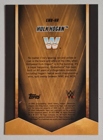 Hulk Hogan - 2025 Topps Chrome WWE Wrestling Hall of Fame 2020 #EMB-HH