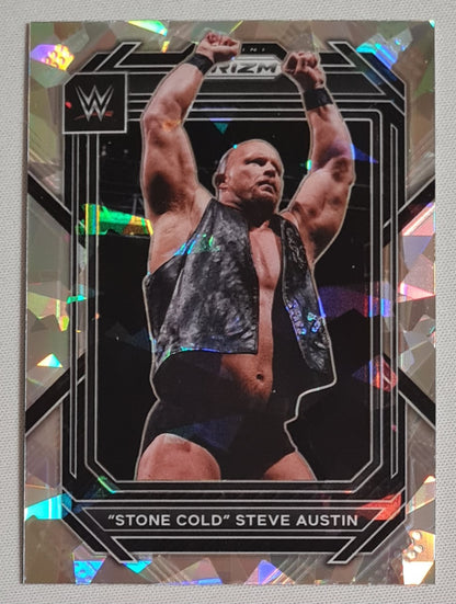"Stone Cold" Steve Austin - 2023 Panini Prizm WWE Wrestling Legends #197 Crackd Ice
