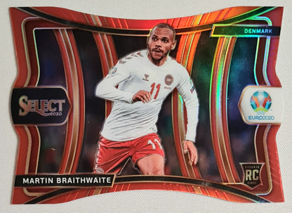 Martin Braithwaite - 2020 Panini Select UEFA Euro Soccer National Team Denmark (RC) #141 Mezzanine /65