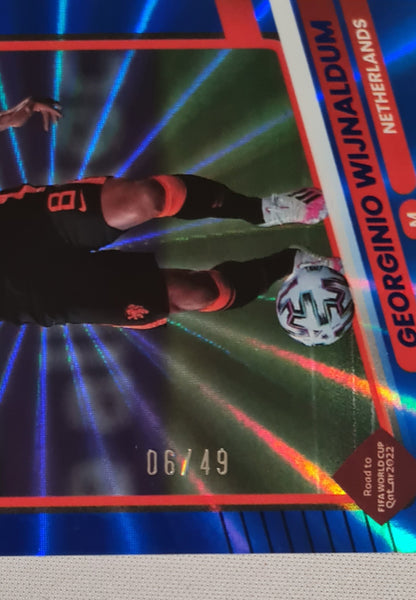 Georginio Wijnaldum - 2021/22 Panini Donruss Soccer KNVB Road to World Cup Qatar 2022 #99 Holo Blue Laser /49