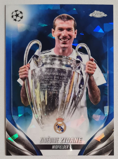 Zinedine Zidane - 2024 Topps Chrome Real Madrid C.F. #CVS-5 Blue Cracked Ice