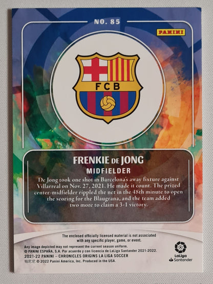 Frenkie de Jong - 2021/22 Panini Chronicles Origins La liga Soccer FC Barcelona #85