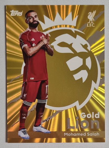 Mohamed Salah - 2025 Topps Premier League Football GOLD LION Liverpool #GL-11