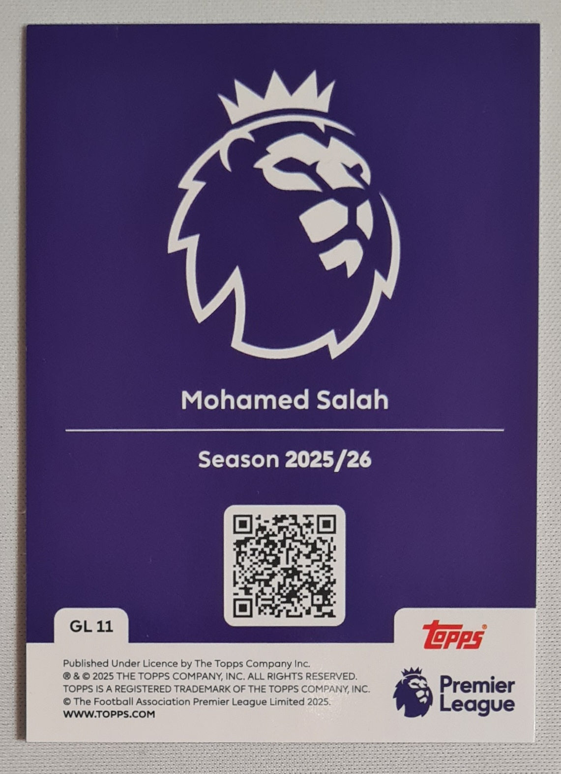 Mohamed Salah - 2025 Topps Premier League Football GOLD LION Liverpool #GL-11