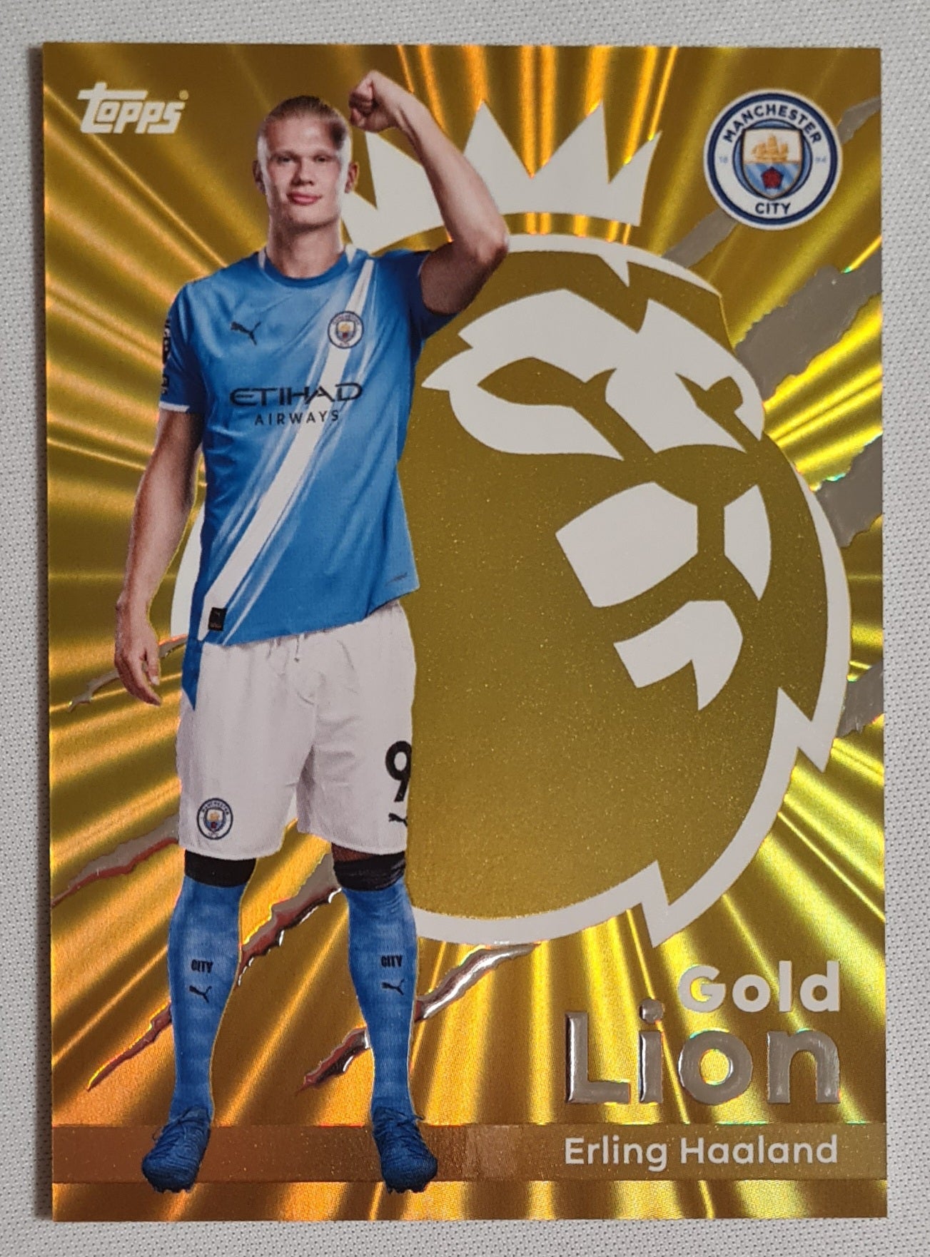 Erling Haaland - 2025 Topps Premier League Football GOLD LION Manchester City #GL-12