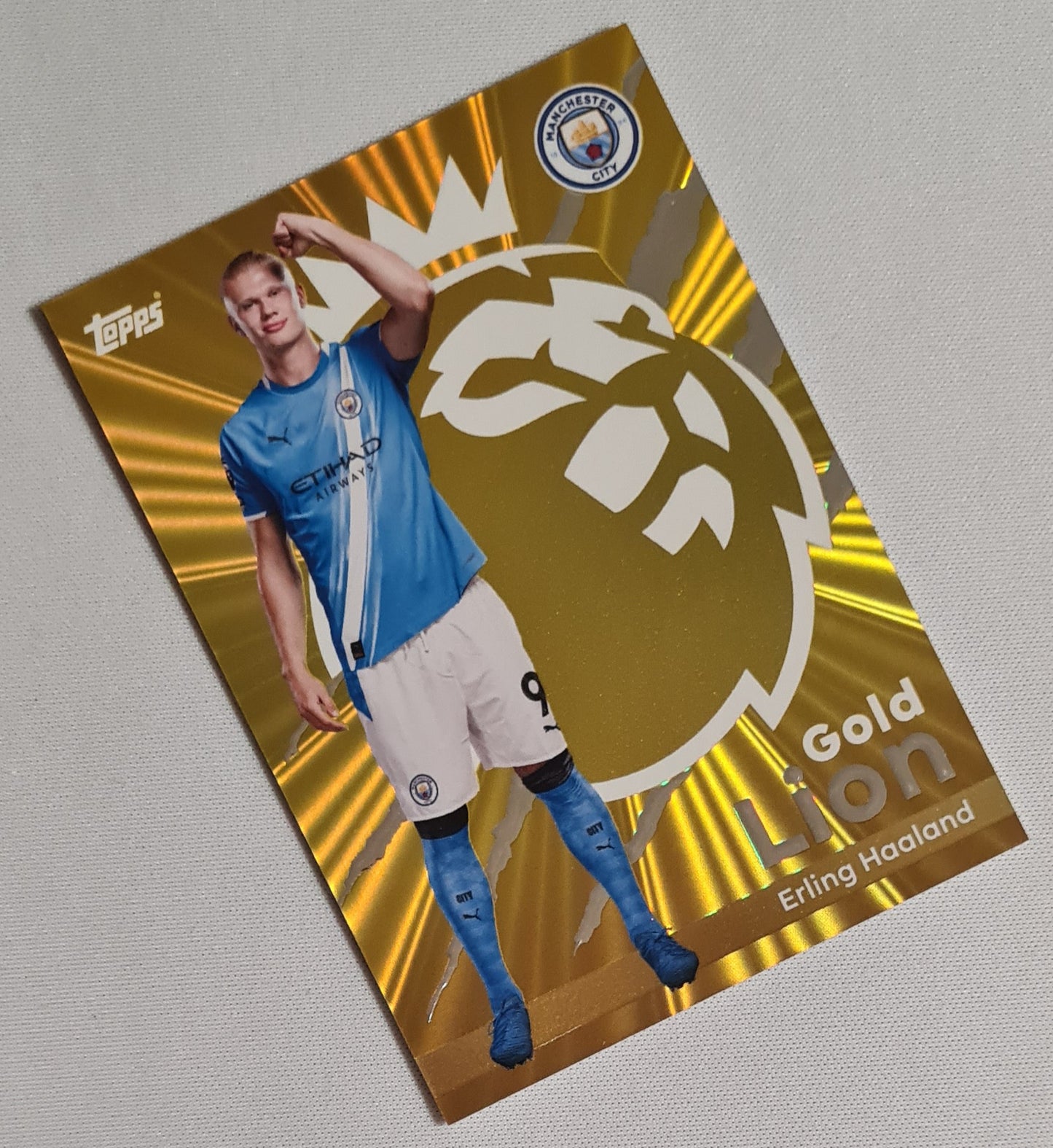 Erling Haaland - 2025 Topps Premier League Football GOLD LION Manchester City #GL-12