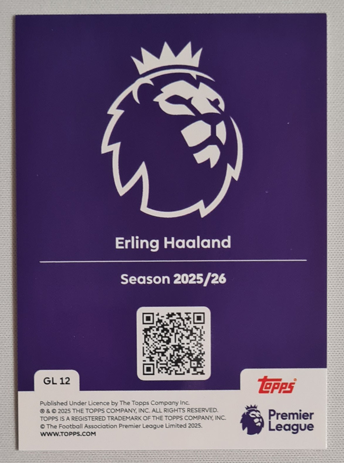 Erling Haaland - 2025 Topps Premier League Football GOLD LION Manchester City #GL-12