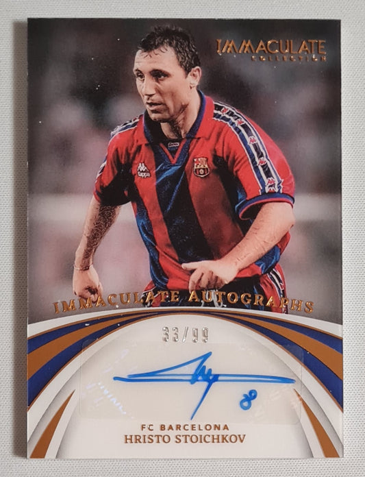 Hristo Stoichkov - 2022/23 Panini Immaculate Collection Soccer FC Barcelona #IA-HS /99 /Auto