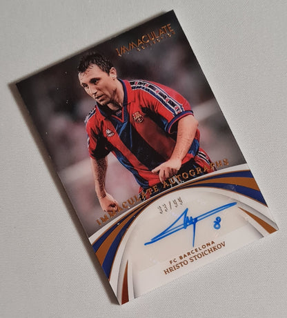 Hristo Stoichkov - 2022/23 Panini Immaculate Collection Soccer FC Barcelona #IA-HS /99 /Auto
