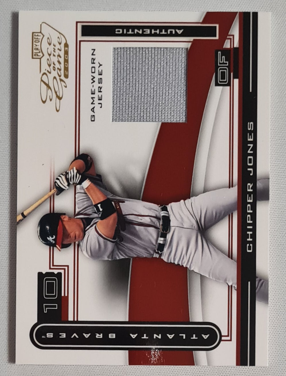 Chipper Jones - 2003 Playoff MLB Baseball Piece of the Game #POG-24 /Game-worn Jersey /Patch