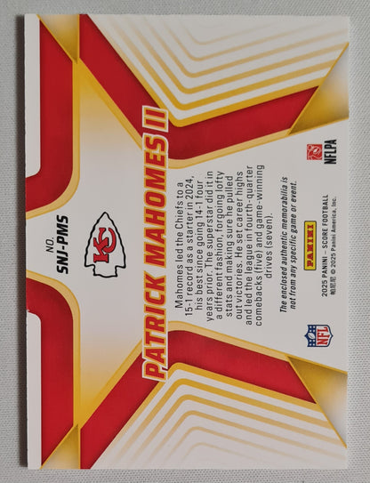 Patrick Mahomes II - 2025 Panini Score Football Stars NFL Chiefs #SNJ-PMS /Patch